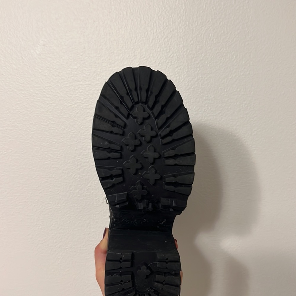 UNIF Black Lace Up Platform Boots best for size 8 feet - Picture 3 of 4